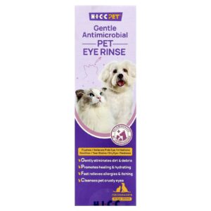 HICC Pet Enxaguante Ocular para Animais de Estimação Suave e Antimicrobiano Para Cães e Gatos 150 ml (51 fl oz)