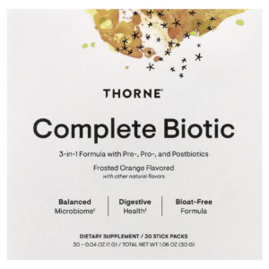 Thorne Complete Biotic Laranja Congelada 30 Embalagens 1 g (004 oz) Cada