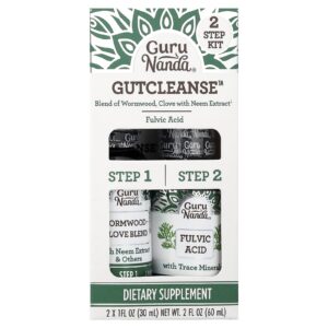 GuruNanda Kit em 2 Etapas GutCleanse™ 2 Frascos 30 ml (1 fl oz) Cada
