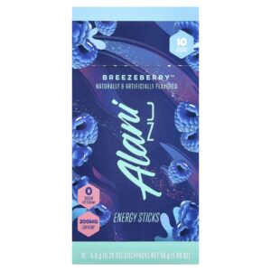 Alani Nu Energy Bastões Breezeberry™ 10 Pacotes 56 g (02 oz) Cada