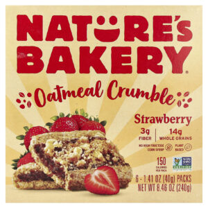 Natures Bakery Crumble de Aveia Morango 6 Pacotes 40 g (141 oz) Cada