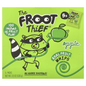 The Froot Thief Bacones de Frutas Reais Maçã 5 Pacotes 20 g (07 oz) Cada