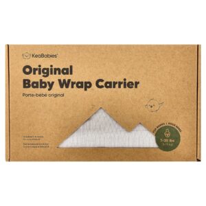 KeaBabies Transportadora Original para Bebês Para Bebês de 0 a 36 Meses Cinza Pedra 1 Unidade