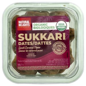 Natural Delights Tâmaras Sukkari Orgânicas 198 g (7 oz)