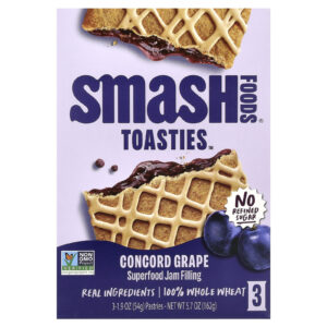 Smash Foods Toasties™ Uva de Concórdia 3 Pastilhas 54 g (19 oz) Cada