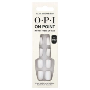 OPI On Point Maniflora Instantânea com Pressão Instantânea Comprimento Curto All Ice on Alpine Snow Kit com 27 Unidades