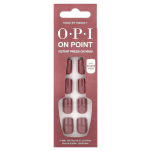 OPI On Point Instant Press-On Mani Comprimento Curto Ticles My France-Y Kit com 27 Unidades