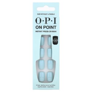 OPI On Point Mani Instant Press-On Mani Comprimento Curto Suzi sem Esponja Kit com 27 Unidades