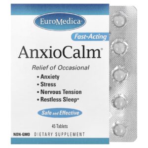 EuroMedica AnxioCalm® 45 Comprimidos (20 mg por Comprimido)
