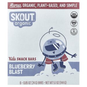 Skout Organic Barras para Lanche Infantil Explosão de Mirtilo 6 Barras 24 g (085 oz) Cada