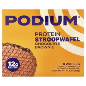Podium Nutrition Protein Stroopwafel Brownie de Chocolate 8 Wafels 264 g (928 oz)
