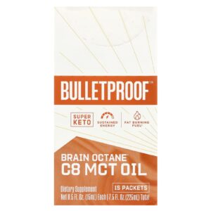 BulletProof Óleo TCM C8 Brain Octane® 15 Embalagens 15 ml (05 fl oz) Cada