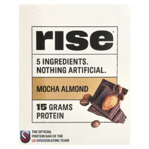 Rise Bar Barra de Proteína Mocha e Amêndoa 12 Barras 60 g (21 oz) Cada