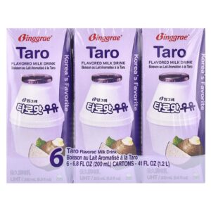 Binggrae Bebida Láctea com Sabor Taro 6 Caixas 200 ml (68 fl oz) Cada