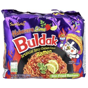 Buldak Buldak® Ramen Frito Frango Picante Habanero e Limão 5 Pacotes 135 g (476 oz) Cada