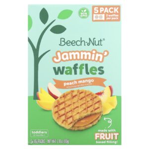 Beech-Nut Jammin Waffles A Partir de 12 Meses Pêssego e Manga 5 Pacotes 16 g (056 oz) Cada
