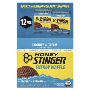 Honey Stinger Waffle Energético Cookies e Creme 12 Waffles 30 g (106 oz) Cada