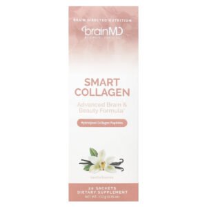 BrainMD Smart Collagen Essência de Baunilha 20 Sachês 56 g Cada