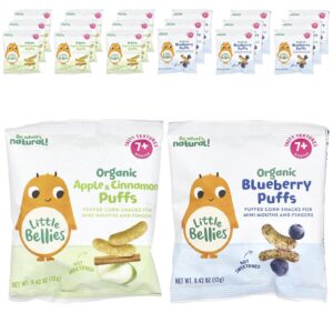 Little Bellies Embalagem Variada de Puffs Orgânicos A Partir de 7 Meses 18 Embalagens 12 g (042 oz) Cada