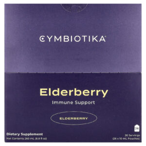 Cymbiotika Suporte Imunológico com Sabugueiro 26 Sachês 10 ml (03 fl oz) Cada