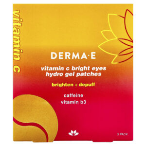 DERMA E Adesivos de Hidrogel Bright Eyes com Vitamina C Para Todos os Tipos de Pele Pacote com 5