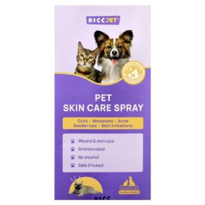 HICC Pet Spray para Cuidados com a Pele de Animais de Estimação Para Cães e Gatos 500 ml (169 fl oz)