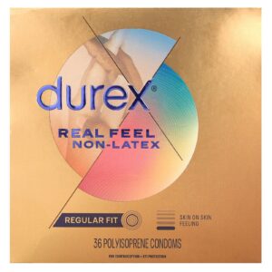 Durex Real Feel Sem Látex Fixação Regular 36 Condoms de Poli-isopreno