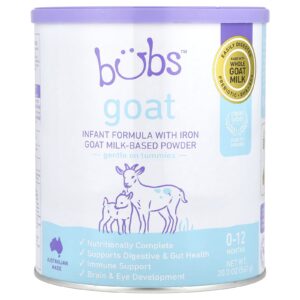 Aussie Bubs Goat Fórmula Infantil com Pó à Base de Leite de Cabra Ferro 0-12 Meses 567 g (20 oz)