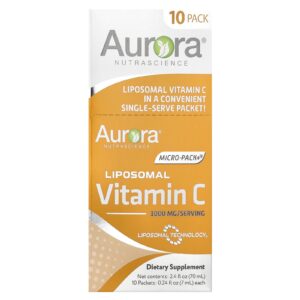 Aurora Nutrascience Micro-Pack+® Vitamina C Lipossomal 10 Embalagens 7 ml (024 fl oz) Cada