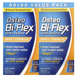 Osteo Bi-Flex Saúde Articular Potência Tripla 2 Unidades 80 Comprimidos Revestidos Cada