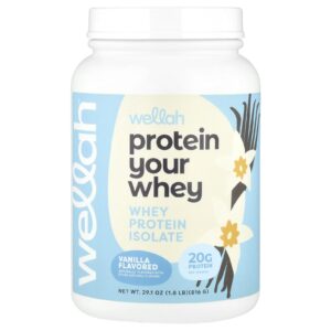 Wellah Protein Your Whey Isolado de Proteína Whey Baunilha 816 g (18 lb)