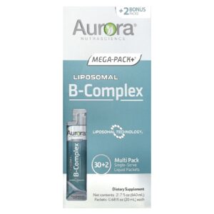 Aurora Nutrascience Complexo B Lipossomal 32 Embalagens 20 ml (068 fl oz) Cada