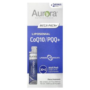 Aurora Nutrascience CoQ10/PQQ+ Lipossomal 32 Embalagens 20 ml (068 fl oz) Cada