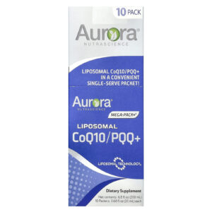 Aurora Nutrascience CoQ10/PQQ+ Lipossomal 10 Embalagens 20 ml (068 fl oz) Cada
