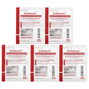 Dr.Melaxin AstaxanthinRX Pacote com Ampola de Clareamento e Máscara de Beleza 5 Folhas 25 g (088 oz) Cada