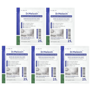 Dr.Melaxin Aqua Ion Plasma Máscara de Gel Hidratante e de Beleza 5 Folhas 25 g (088 oz) Cada