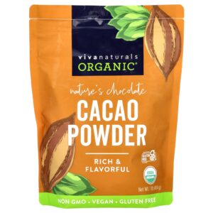 Viva Naturals Cacau Orgânico em Pó 454 g (1 lb)
