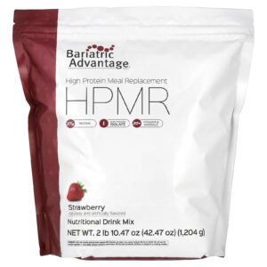 Bariatric Advantage HPMR Substituto de Refeições com Alto Teor de Proteína Morango 1.204 g (2 lb 1047 oz)
