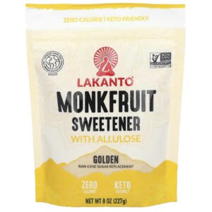 Lakanto Adoçante de Fruta-dos-monges com Allulose Dourado 227 g (8 oz)