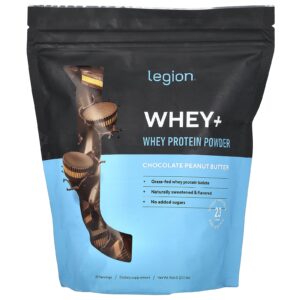 Legion Athletics Whey+ Proteína Whey em Pó Manteiga de Amendoim com Chocolate 966 g (213 lb)