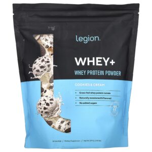 Legion Athletics Whey+ Proteína Whey em Pó Cookies e Creme 879 g (194 lb)