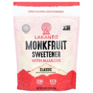 Lakanto Adoçante de Fruta-dos-monges com Allulose Clássico 454 g (1 lb)