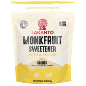 Lakanto Adoçante de Fruta-dos-monges com Allulose Dourado 454 g (1 lb)