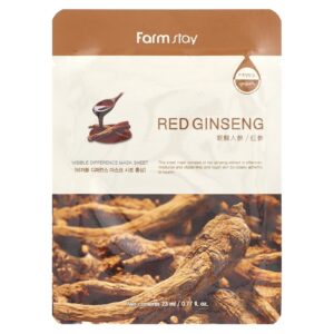 Farmstay Visible Difference Máscara de Beleza Ginseng Vermelho 1 Unidade 23 ml (077 fl oz)