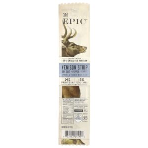 Epic Bar Tira de Carne de Veado com Carne Sal Marinho + Pimenta 23 g (08 oz)