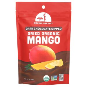 Mavuno Harvest Manga Orgânica Desidratada Coberta de Chocolate Amargo 84 g (3 oz)