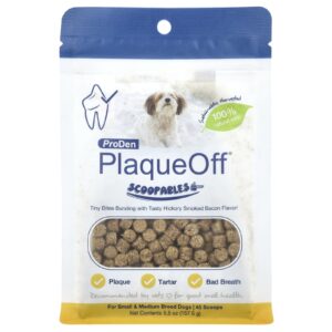 ProDen Scoopables ProDen PlaqueOff® Para Cães de Raças Pequenas e Médias Bacon Defumado em Nogueira 1575 g (55 oz)