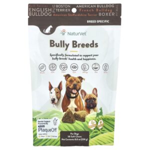 NaturVet Bully Breeds For Dogs Hickory Smoked Bacon 50 Soft Chews 8.8 oz (250 g)