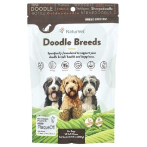NaturVet Doodle Breeds For Dogs Hickory Smoked Bacon 50 Soft Chews 8.8 oz (250 g)