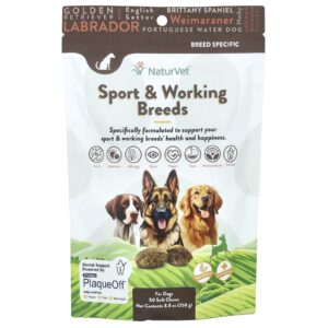 NaturVet Sport & Working Breeds For Dogs Hickory Smoked Bacon 50 Soft Chews 8.8 oz (250 g)